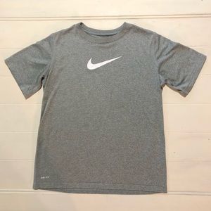Nike Boys’ Grey Dri-fit Short Sleeve Shirt